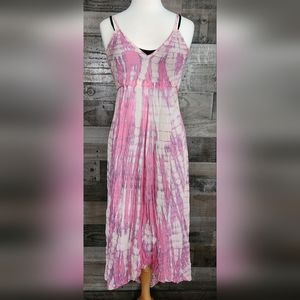 Pink Tie-dye Maxi Dress